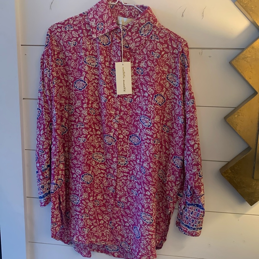 Natalie Martin oversized silk blouse XS 
New with tags